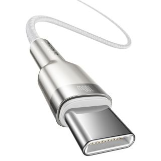 Baseus Cafule Metal Series Data Cable USB-C - USB-C 100W 1m / White (CATJK-C02)