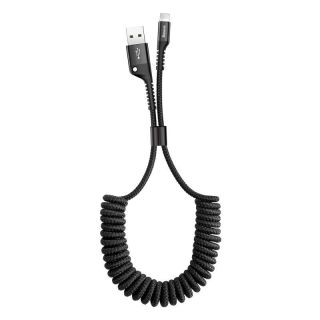 Baseus Spring-loaded cable Lightning 1m 2A / black (CALSR-01)