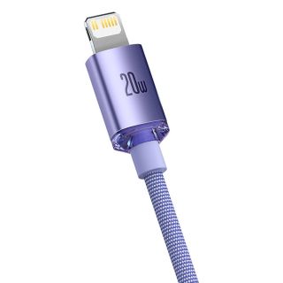 Baseus CAJY000205 Crystal Shine Series Data Cable USB-C to Lightning 20W 1,2m / Purple (CAJY000205)