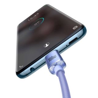 Baseus CAJY000605 Crystal Shine Series Data Cable USB-C - USB-C 100W 1,2m / Purple (CAJY000605)