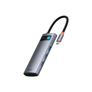 Baseus Metal Gleam Series 7-in-1 USB-C HUB Docking Station / Space Grey (B00030708811-01)