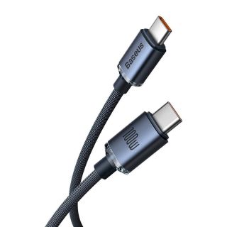Baseus CAJY000701 Crystal Shine Series Data Cable USB-C - USB-C 100W 2m / black (57983129582)