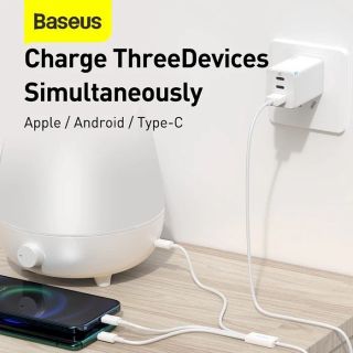 Baseus Superior Series Fast Charging Data Cable USB-A to USB-C / microUSB / Lightning 3.5A 0.5m / Stellar White (57983131225)