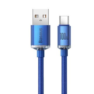 Baseus CAJY000503 Crystal Shine Series Data Cable USB - USB-C 100W 2m / Blue (CAJY000503)