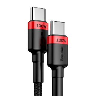 Baseus Cafule Flash Charging Data Cable USB-C to USB-C 100W 2m / Red/Black (CATKLF-AL91)