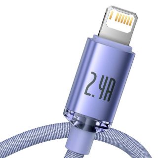 Baseus CAJY000005 Crystal Shine Series Data Cable USB to Lightning 20W 1.2m / purple (CAJY000005)