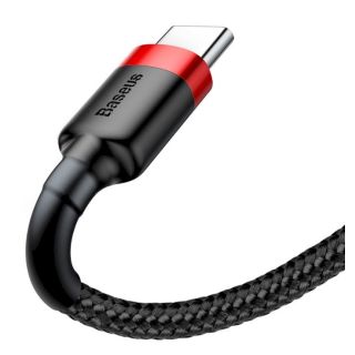 Baseus Cafule USB-C Cable 3A 1m / Red/Black (CATKLF-B91)