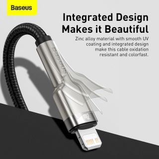 Baseus Cafule Metal Series Data Cable USB-C to Lightning 20W 1m / black (CATLJK-A01)