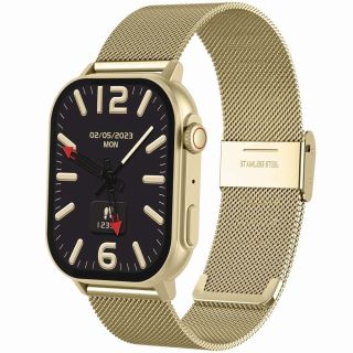 Smartwatch Gravity GT15-7 Silicone Strap + Gold Bracelet / pink (GT15-7)