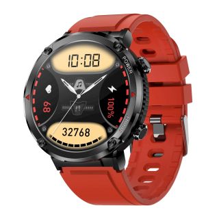 Smartwatch Gravity GT21-6 with Red Silicone Strap (GT21-6)