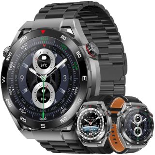 Smartwatch VELTORI VT100-1 with Black Silicone Strap and Black Eco Leather Strap / black (VT100-1)