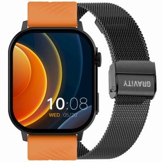 Smartwatch Gravity GT15-2 Silicone Strap + Black Bracelet / orange (GT15-2)