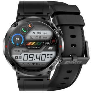 Smartwatch Gravity GT21-3 + Silicone Strap / black (GT21-3)