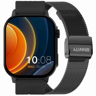 Smartwatch Gravity GT15-1 Silicone Strap + Black Bracelet / black (GT15-1)
