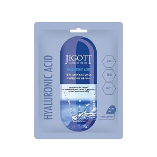 Jigott Hyaluronic Acid Real Ampoule Mask 27ml (8809541280207)