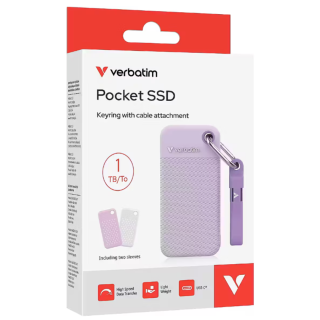 Verbatim 32322V Pocket Purple USB-C External SSD 1TB (32322V)