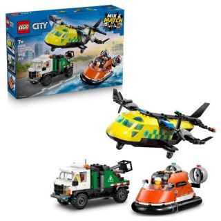 LEGO CITY 60505 Airplane, Service Truck and Hovercraft Remix Constructor (60505)