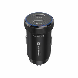 Swissten PD Mini 2x USB-C Car Charger 20W (20111904)