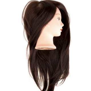 RoGer Hairdressing training head natural hair brown (5903039760752)