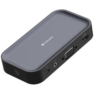 Verbatim WDA-01 Share My Screen Docking station 1080p / USB / HDMI / VGA / USB-C / SD / microSD (32146)