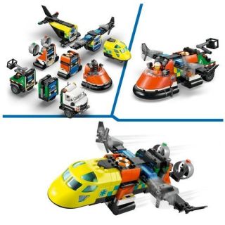 LEGO CITY 60505 Airplane, Service Truck and Hovercraft Remix Constructor (60505)