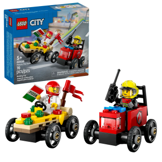 LEGO City 60458 Pizza Delivery and Fire Truck Building Set (60458)