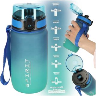 RoGer Sport Water Bottle 600ml Blue‑Green (5903039767379)