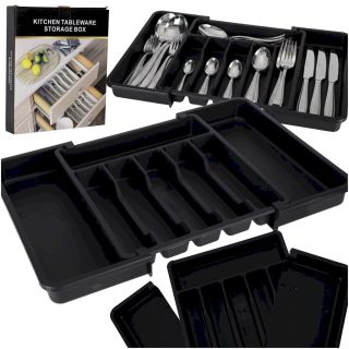 RoGer Adjustable Pull‑Out Cutlery Drawer Organizer (5903039768680)