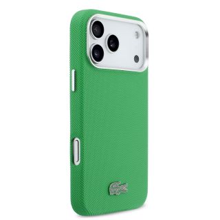 Lacoste PVC Iconic Petit Pique Metal Logo MagSafe Case for Apple iPhone 17 Pro Max (LCFCMP17XPLAN)