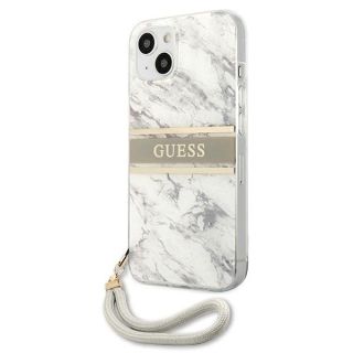 Guess GUHCP13SKMABGR Marble Strap Back Case for Apple iPhone 13 Mini (GUHCP13SKMABGR)