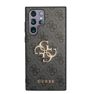 Guess PU 4G Metal Logo Case for Samsung Galaxy S23 Ultra / Grey (GUHCS23L4GMGGR)