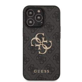 Guess PU 4G Metal Logo Case for iPhone 13 Pro Max / Grey (GUHCP13X4GMGGR)