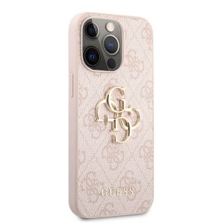 Guess PU 4G Metal Logo Case for iPhone 13 Pro / Pink (GUHCP13L4GMGPI)