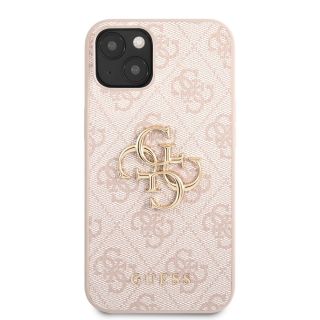 Guess PU 4G Metal Logo Case for iPhone 13 / Pink (GUHCP13M4GMGPI)
