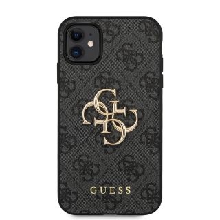 Guess PU 4G Metal Logo Case for iPhone 11 / Grey (GUHCN614GMGGR)