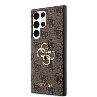 Guess PU 4G Metal Logo Case for Samsung Galaxy S23 Ultra / Brown (GUHCS23L4GMGBR)