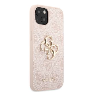 Guess PU 4G Metal Logo Case for iPhone 13 / Pink (GUHCP13M4GMGPI)