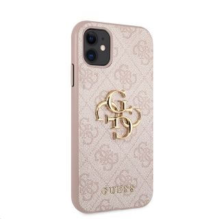 Guess PU 4G Metal Logo Case for iPhone 11 / Pink (GUHCN614GMGPI)