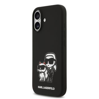 Karl Lagerfeld Liquid Silicone K&CH Sketch MagSafe Case for iPhone 17 / Black (KLHMP17SSKCGRGOK)