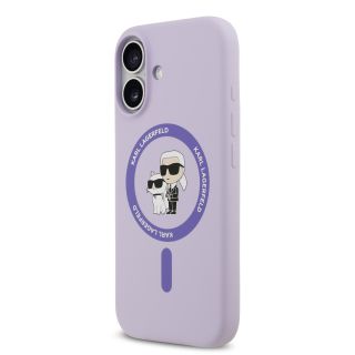 Karl Lagerfeld Liquid Silicone Karl and Choupette MagSafe Case for iPhone 17 / purple (KLHMP17SSCMKCRHU)