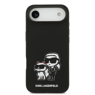 Karl Lagerfeld Liquid Silicone K&CH Sketch MagSafe Case for Apple iPhone 17 Air (KLHMP17MSKCGRGOK)
