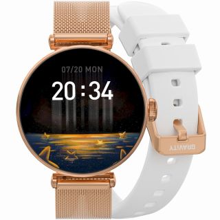Smartwatch Gravity / Rose Gold White 2 Straps (GT26-2)