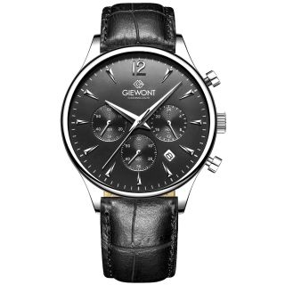 Giewont Chronograph Sapphire Men’s Watch / black/silver (GW6310-A2)