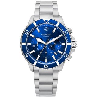 Giewont Chronograph Sapphire Men’s Watch GW3970-B3 / silver-blue (GW3970-B3)