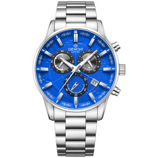 Giewont Men's Watch Chronograph Sapphire / silver-blue (GW4580-B3)
