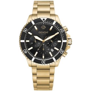 Giewont Chronograph Sapphire Men’s Watch / Gold/black (GW3970-B7)