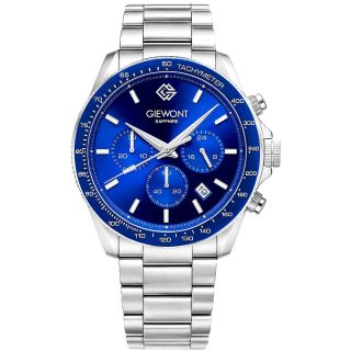 Giewont Men's Chronograph Sapphire Watch / silver/blue (GW3520-B3)