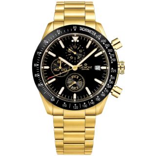 Giewont Chronograph Sapphire Men's Watch / gold/black (GW8720-B4)