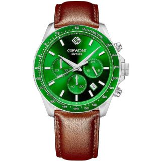 Giewont Chronograph Sapphire Men’s Watch GW3520-A6 / brown-green (GW3520-A6)