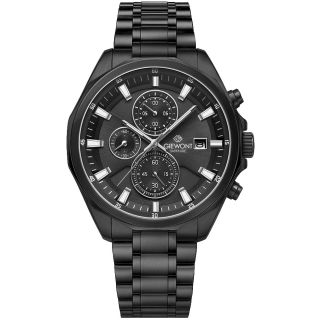 Giewont Men's Chronograph Sapphire Watch GW7290-B1 / black (GW7290-B1)